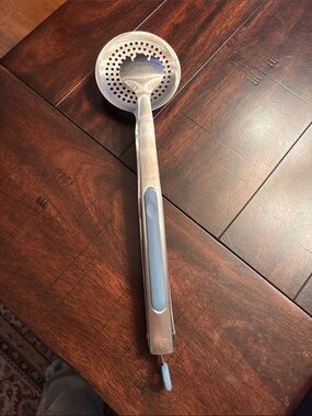 Henning Lee Strainer tongs Steel Serving Tongs with Blue Grip